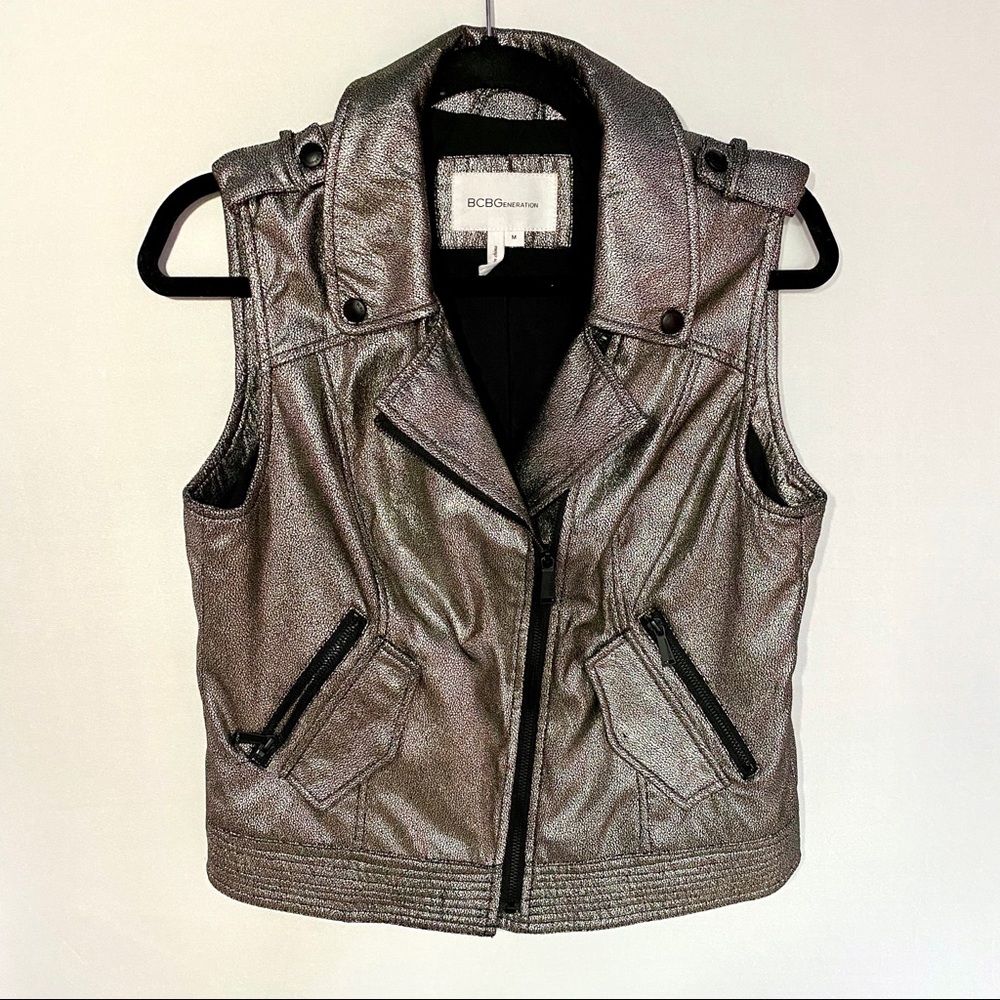 BCBG metallic vest